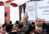 Gus Luqman saat seminar bertajuk Santri Innovation: AI & Robotics di Pondok Tremas.